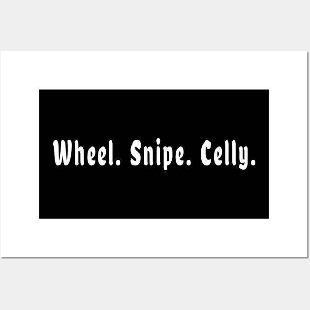 wheel snipe celly meme hockey gift Wall Art by salah_698